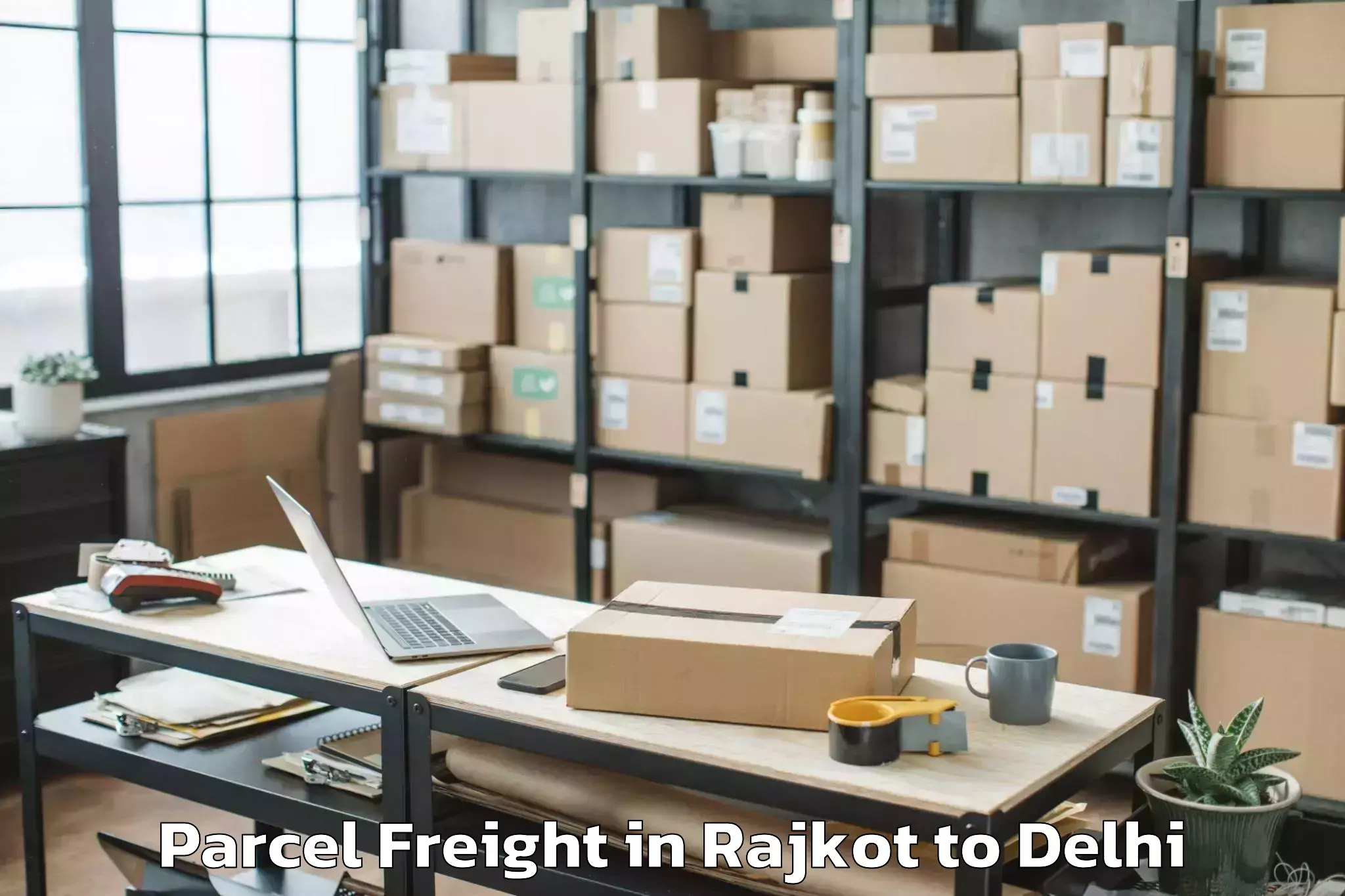 Affordable Rajkot to Saraswati Vihar Parcel Freight